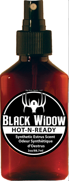 Black Widow Synthetic Hot-N-Ready Deer Hunting Lure/Attractant, 3-oz