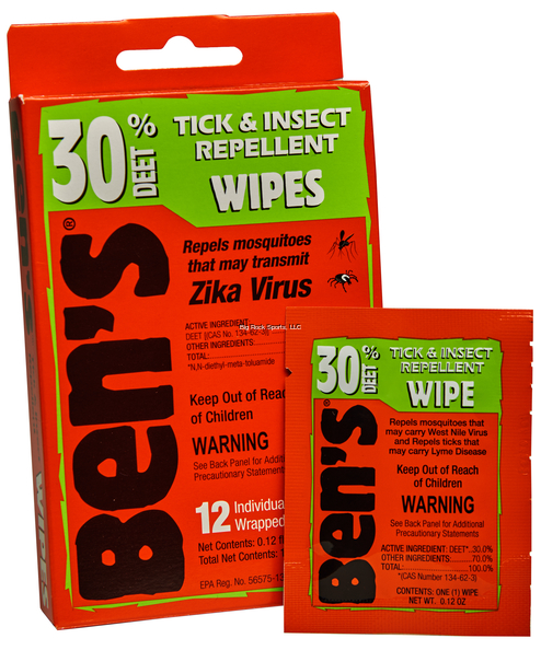 Ben's Tick & Insect Repellent Wipes