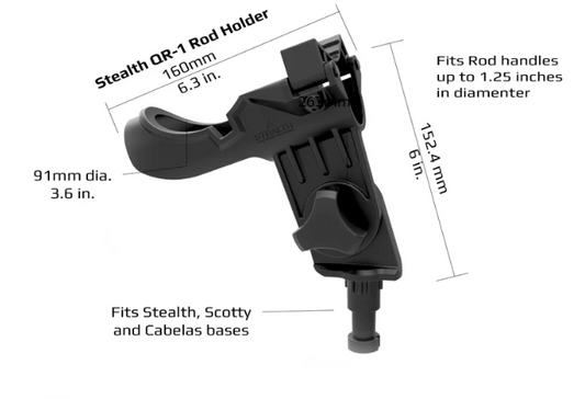 Stealth QR-1 Rod Holder - NO BASE