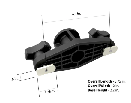 Stealth Rod Holders 2 Point Kayak Rail Mount