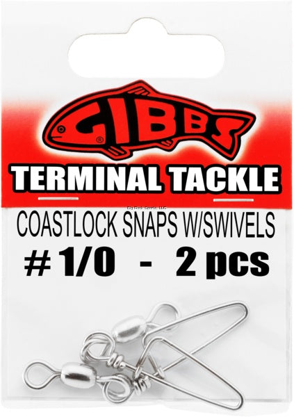 Gibbs - Coastlocks Snaps W/ Swivels - #1/0 - 2pcs